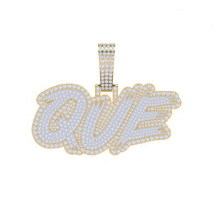 Pendentif et breloque en diamant de laboratoire authentique en or 10 carats E Color Round Brilliant Cut VVS2 Flawless Luxury Fine Hip Hop Jewelry - Product Image 2