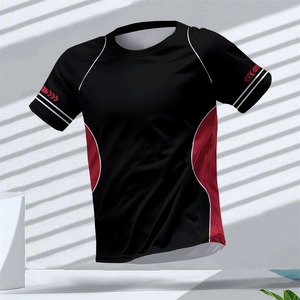 Venta caliente nueva camiseta para adultos transpirable de secado rápido ropa de Fitness para correr al aire libre deportes ropa Casual patrón impreso - Product Image 6
