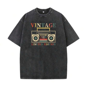 T-shirt en coton pour hommes, tissu respirant, avec impression bouffante, anti-rétrécissement, prêt à porter, logo personnalisé de plusieurs tailles, personnalisé, OEM et ODM - Product Image 1