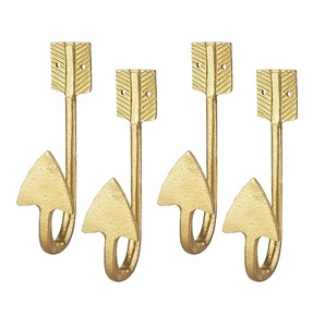 Gancho de Pared Moderno de Lujo de Doble Punta de Metal de Alta Calidad, Juego de 5 Ganchos Autoadhesivos Hechos a Mano para Dormitorio, Porche, Almacenamiento de Ropa - Product Image 3