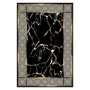 Tapis RUGS DEPOT LXDP-0915, vente en gros, noir charbon, tapis d'appoint traditionnel oriental imprimé numériquement, lavable en machine, chenille, antidérapant - Product Image 1