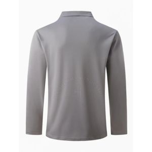 2024 nueva llegada de algodón 100% para hombres para Polos de alta calidad de gran tamaño sólido de manga corta ropa de Golf Jersey transpirable teñido - Product Image 2