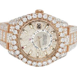 Montre de luxe pour homme et femme, design personnalisé de marque haut de gamme, sertie de moissanite, montre sertie de diamants, acier inoxydable - Product Image 6