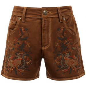 Pantalones Cortos de Cuero Tradicionales Hechos a Mano de Primera Calidad en Color Marrón Rústico, Fabricación Personalizada OEM - Product Image 1