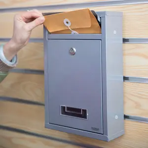 Buzón montado en la pared Buzón de correo de color de estilo personalizado Correo de EE. UU. OEM Buzón de diseño clásico Caja de paquetes Acero galvanizado para exteriores