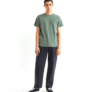 T-shirts en coton de bambou Hiphop à manches courtes T-shirt uni respirant et humide pour hommes T-shirts en coton pour hommes - Product Image 4