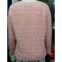 Pull en maille jacquard 100% acrylique à col rond, longueur régulière, manches longues, style formel, motif à carreaux pour femmes