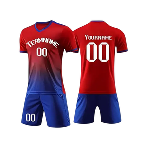 High performance football jersey and shorts set featuring lightweight moisture <b>wicking</b> fabric and flexible athletic fit for club - Product Image 5