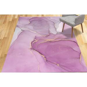 Tapis imprimé : Tapis de cuisine moderne de luxe en tons de marbre rose antidérapant, décoration intérieure, tapis fin non tissé - Product Image 5