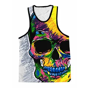 Hoge Kwaliteit Effen Kleur Aangepaste Logo Workout Mannen Tank Tops Comfortabele En Lichtgewicht Vrijetijdskleding Tanktop