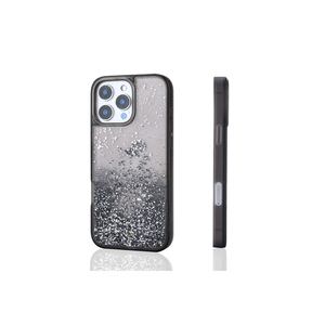 Coque en silicone liquide scintillante de luxe de la série JoieCreatif pour iPhone 16 Pro Max, coque arrière transparente antichoc, silicone souple - Product Image 1