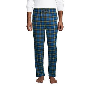 Venta al por mayor de invierno grueso cálido impreso hombres pantalones de dormir Navidad 100% algodón a cuadros franela hombres pijama Pantalones - Product Image 5