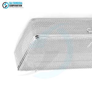 Fine Wire <b>Mesh</b> <b>Basket</b> with Lid Manual Precision Stainless Steel for Hospitals Labs and Surgical Instrument Use - Product Image 5