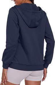 Sweats à capuche zippés pour femmes de haute qualité à capuche à manches longues - Product Image 4