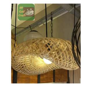 Lampe suspendue en bambou et rotin tissé à la main, luminaire rustique décoratif, lustre naturel fait à la main pour la maison et le restaurant - Product Image 6