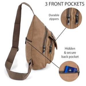 Sac bandoulière imperméable avec fermeture éclair sécurisée et options de personnalisation du logo - Product Image 3