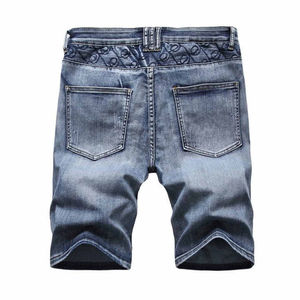 Hot Sale Custom Denim Fashion Streetwear <b>Shorts</b> <b>Black</b> Color Latest Design <b>Mens</b> Denim <b>Shorts</b> - Product Image 2