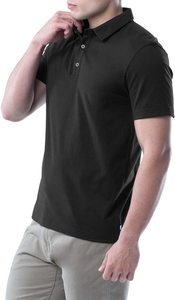 เสื้อยืดโปโลแขนสั้นผู้ชายใหม่2024 200กรัมผ้ายืดใยไหมน้ำแข็งเป็นกลาง - Product Image 5