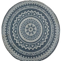 Tapis de forme ronde avec un STYLE UNIQUE et un DESIGN différent en polyester tissé à la main en Jute tapis naturels réversibles - Product Image 4