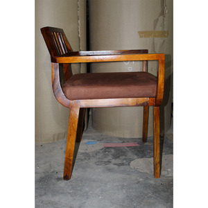 Modern High Quality Custom Dining Chairs Tufted <b>Leather</b> <b>Cushion</b> Acacia Wood Furniture Portable Indoor Use India - Product Image 4