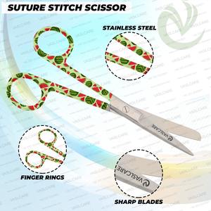 Ensemble de ciseaux d'allaitement 3 pièces avec pinces à hémostat, ensemble de ciseaux d'allaitement et pinces de qualité supérieure Poignée imprimée au design élégant par Vaslcare - Product Image 2