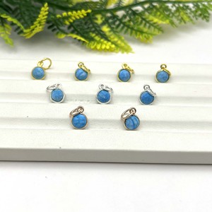 จี้พลอยเทอร์ควอยส์ทรงกลมขอบ6มม. สเตอร์ลิงเงินแฮนด์เมดสร้อยคอเสน่ห์แฮนด์เมดเครื่องประดับของขวัญทำมือ - Product Image 2