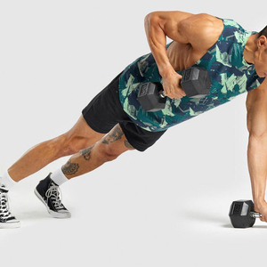 New Factory Wholesale Men's Casual Sports Tank Top Breathable 100% Cotton Workout Wear with Solid Colors Knitted Mesh Design - Product Image 4