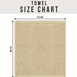100% coton débarbouillette serviettes beiges style uni disponible en taille 30x30 fabriqué au Pakistan fournisseur en gros prix ensemble de serviettes de visage - Product Image 6