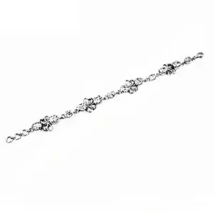 925 Sterling Silver Floral <b>String</b> <b>Bracelet</b> Elegant Fine Jewelry Gift for Women - Product Image 2