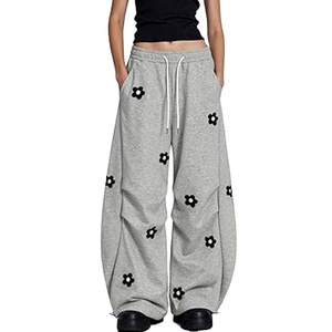 Unisex Baggy <b>Pants</b> Loose Fit Streetwear Sweatpants Wide Leg Joggers Custom Printing Embroidery Supplier - Product Image 1