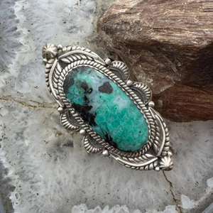 Handmade Sterling <b>Silver</b> Southwestern Style Oval Turquoise <b>Adjustable</b> <b>Ring</b> Women Boho Vintage Wedding Party Fashion Natural - Product Image 1