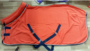 Alfombra de caballo de lana Polar de 220GSM más vendida, personalizable, de algodón de alta calidad, cuello de visón cruzado completo, características premium - Product Image 6