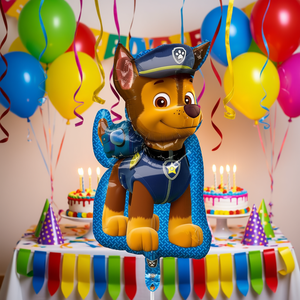 Palloncino in lamina metallizzata Paw Patrol Chase 58x78 cm, decorazione per feste per bambini, confezione da 2 pezzi - Product Image 3