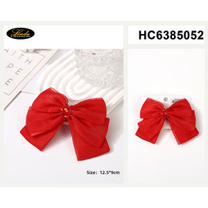 Barrette à cheveux Lade Sweet Bow 5 cm en tissu polyester, ruban, décoration pour cheveux pour femmes, usage quotidien - Product Image 6