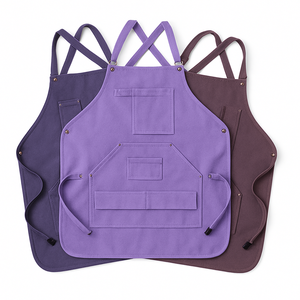Wholesale Heavy Duty Cotton Canvas <b>Cross</b> <b>Back</b> <b>Apron</b> with Pockets for Women and Men Adjustable Buckle Kichen Cotton <b>Apron</b> - Product Image 2