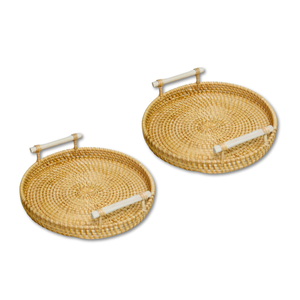 ความสง่างามแบบชนบท: ถาดหวายสำหรับบ้านแสนสบายจากเวียดนาม - Product Image 1