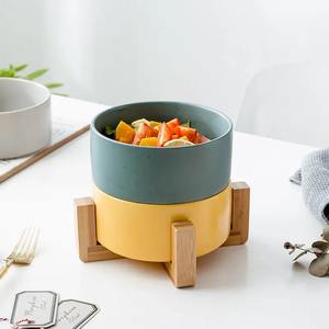 <b>Raised</b> wood dog <b>cat</b> feeding <b>bowl</b> holder stand natural wooden holders for pets feed <b>bowls</b> wholesale from Vietnam - Product Image 6