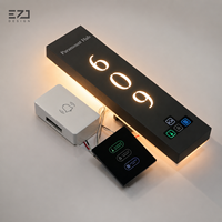 Panneau de porte personnalisé EZD avec numéros de chambre LED pour hôtel, avec boutons tactiles et indicateurs d'état de la chambre