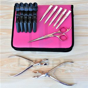 2023 Newest Hair Salon Kit in Silver Polish Finishing Worldwide Hot Sell Hair Extension <b>Tools</b> <b>Case</b> Set - Product Image 2