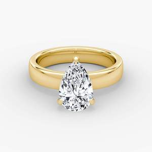 แหวนหมั้นเพชรมอยส์ซอไนต์ลูกแพร์พร้อมวงดนตรีเงิน925สำหรับวันครบรอบแต่งงานหรือของขวัญ - Product Image 1