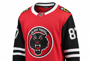 Vêtements de sport de hockey sur glace pour hommes adultes de haute qualité, personnalisés, avec nom d'équipe imprimé numériquement sur le devant, 100% polyester, 180g, séchage rapide - Product Image 3