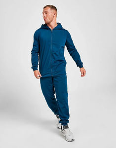 Survêtement 2 pièces pour hommes, logo personnalisé et écologique, avec fermeture éclair, broderie, rayures latérales, ensemble survêtement imprimé de grande taille - Product Image 5