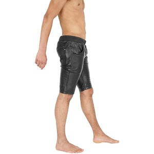 Pantalones cortos informales de alta calidad para hombre Diseño de cuero transpirable cómodo Patrón sólido más vendido Última venta - Product Image 3