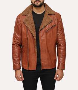 <b>Factory</b>-Made Men's Cow Skin Leather Jacket Comfortable Size with Custom Label Hot Sale for Winter Cheap Price - Product Image 1