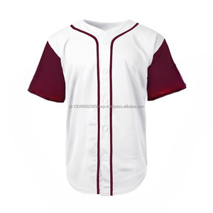 Anti wrinkle <b>Men</b> Baseball Jersey premium quality sports wear latest designs hot selling Baseball Jersey with custom logocolor - Product Image 1