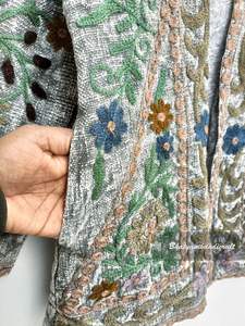 Suzani-Chaqueta larga bordada a mano para invierno, abrigo cálido, chaqueta acolchada de algodón, regalo para ella - Product Image 3