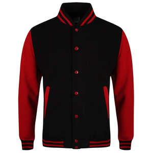 Veste universitaire respirante et coupe-vent en polyester/coton mélangé pour homme avec logo sur le devant et col montant Livraison rapide - Product Image 1