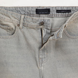 ผู้ผลิตกางเกงยีนส์ขาสั้นผู้ชายจากปากีสถาน รับผลิตแบบ OEM ขายส่ง ผู้จัดจำหน่าย กางเกงลำลองฤดูร้อน ระบายอากาศได้ดี เป็นมิตรกับสิ่งแวดล้อม สีน้ำเงินกลาง ขาดๆ - Product Image 6