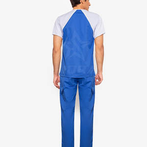 Uniformes Médicos Personalizados con Logotipo, Cuello en V, Manga Corta, Alta Calidad, con Bolsillo, Color Sólido, Servicio OEM - Product Image 4