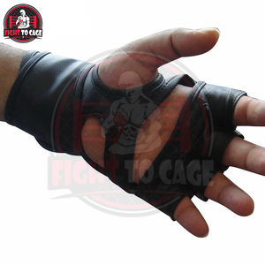 Solid <b>Black</b> Color Highest Quality Leather Microfiber Hook Loop Closure Customized Packaging Sport Fighting Wear Boxing <b>Gloves</b> - Product Image 5